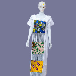 Dress  With Multiprint Front